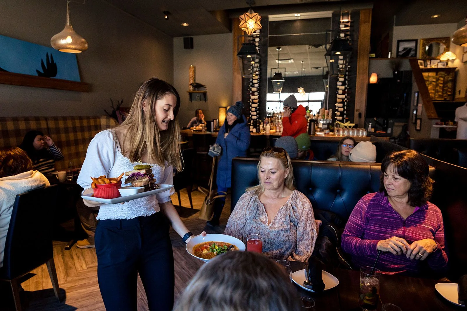 The Raven Bistro dining room in Jasper, Alberta